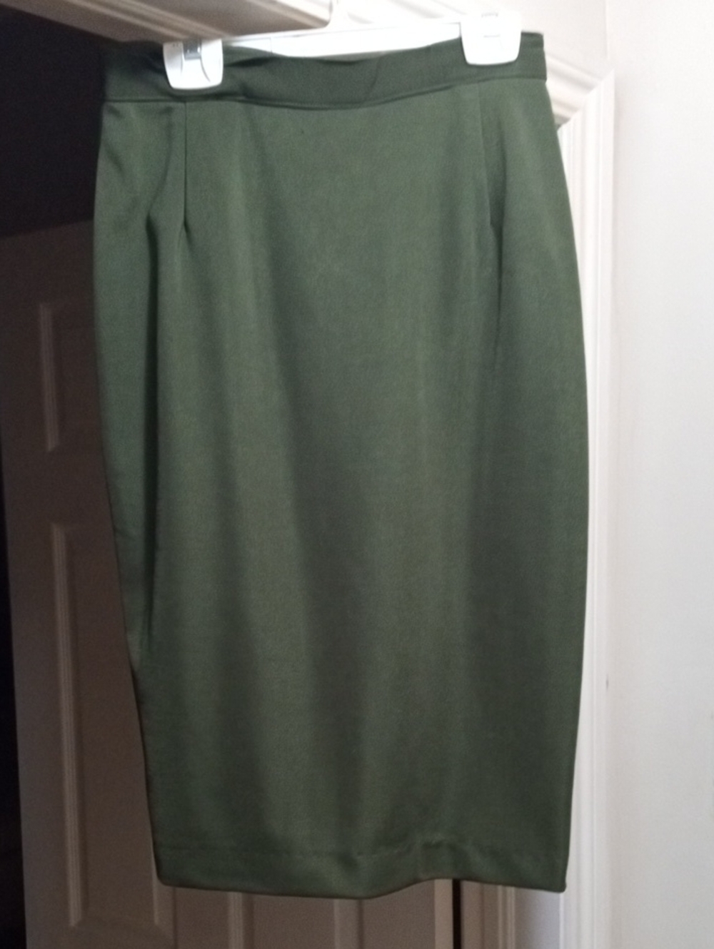 💲1⃣▶▶Classic Olive Green Pencil Skirt